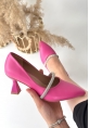LQZ Shoes Tisha Puşya Cilt Topuklu Ayakkabı