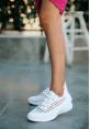 LQZ Shoes Wina Beyaz Triko Spor Ayakkabı