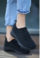 LQZ Shoes Wina Siyah Triko Spor Ayakkabı