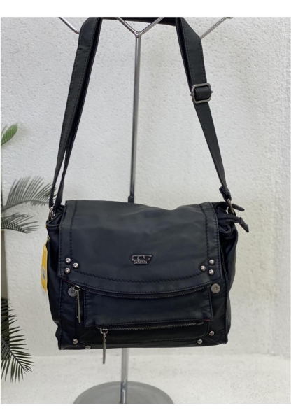 LQZ Shoes Witer Siyah Cilt Omuz Çantası